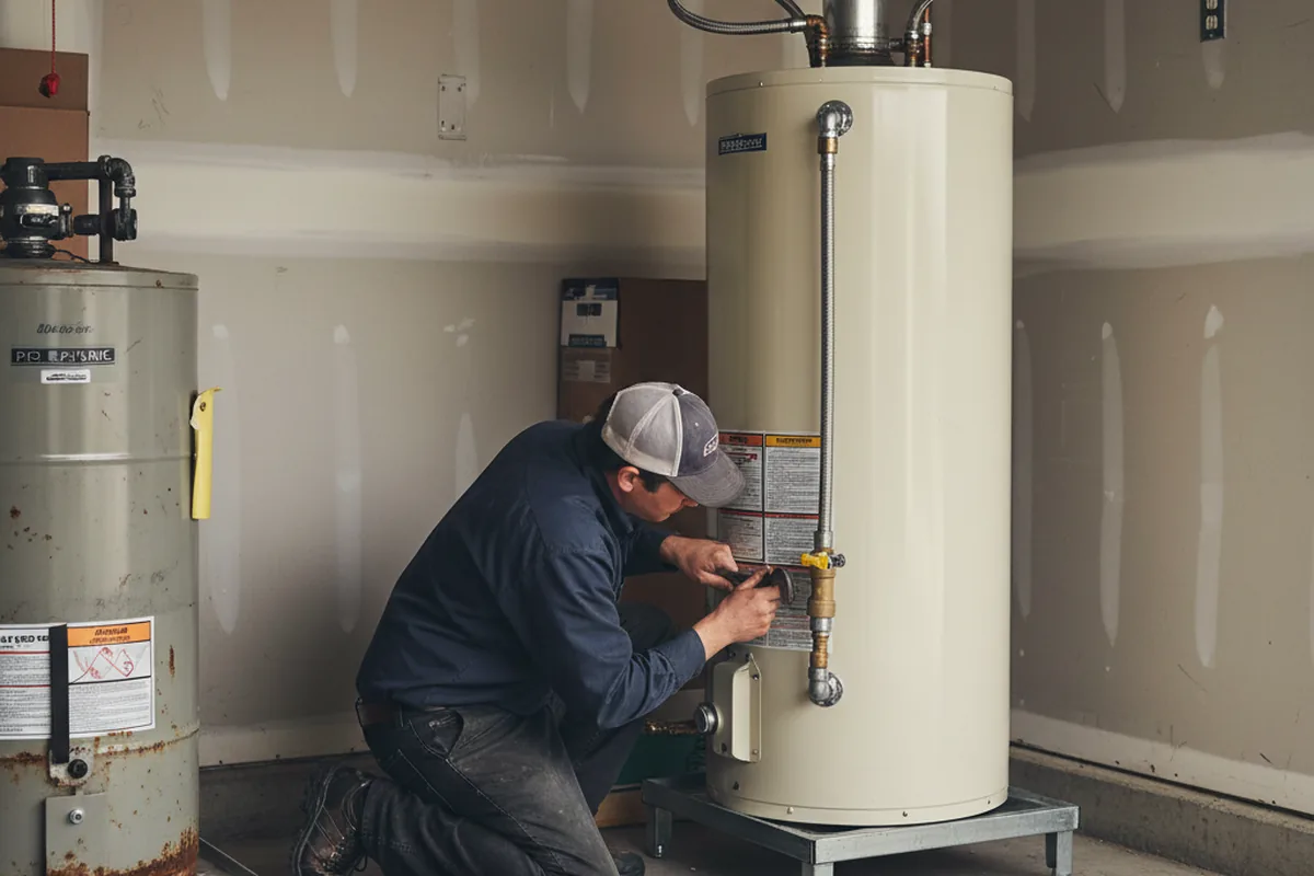 Water heater and shutoff valve replacement in Bon Aqua